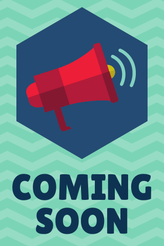 Megaphone with the text "Coming Soon"